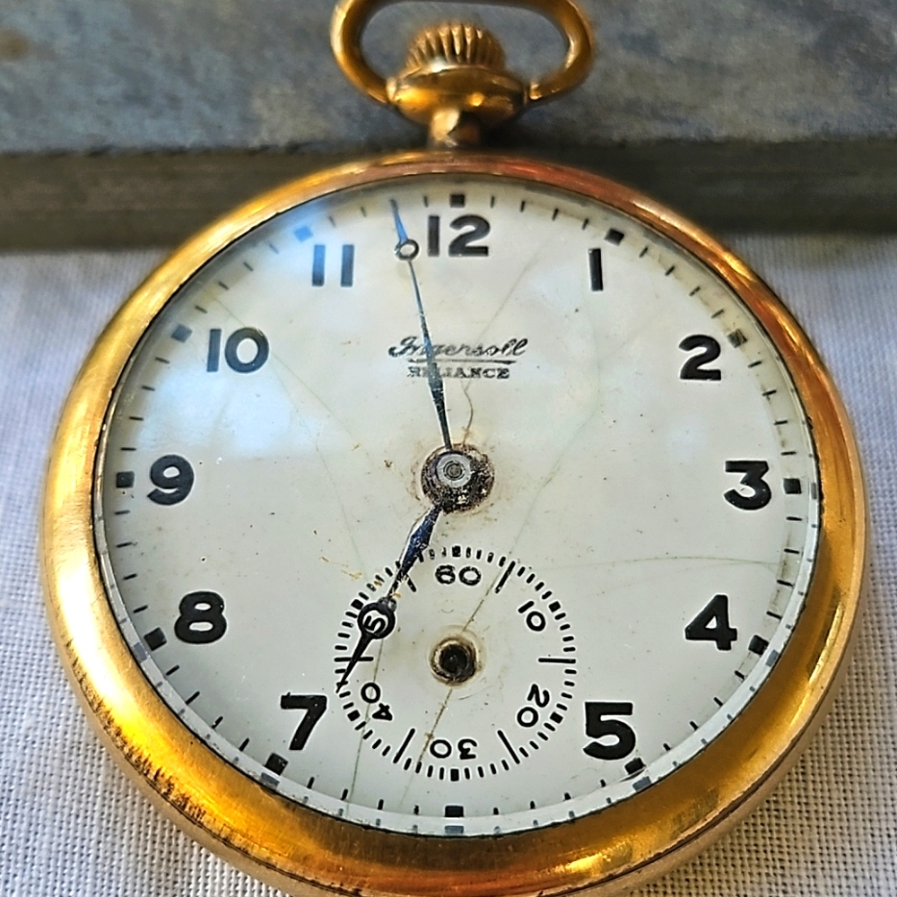 7 Jewel 1898 Ingersoll France Pocket Watch Gp Gem